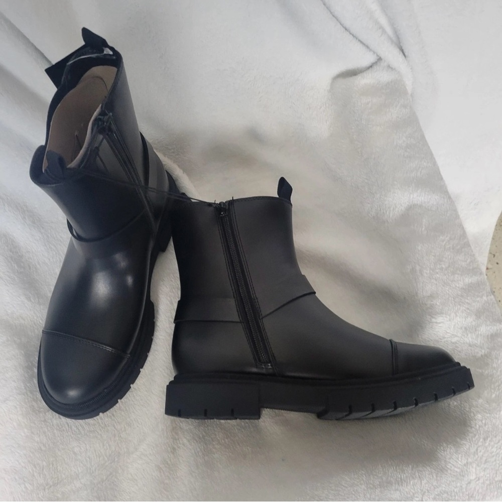 art class Black Lug Sole Chelsea Boots with Side Zipper - Picture 7 of 12